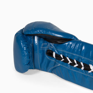 Gants de boxe Cleto Reyes Professionnel CB2 Bleu-noir avec lacets