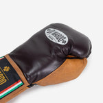 Guantoni Di Nardo con lacci 12 Oz Borgogna-cognac-vintage-Combat Arena