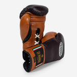 Gants de boxe Di Nardo avec Lacets 14 Oz Bourgogne-cognac-Combat Arena