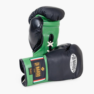 Guantoni Di Nardo con lacci 14 Oz Nero-verde-Combat Arena