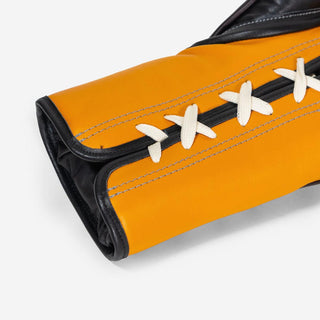 Gants de boxe Di Nardo avec Lacets 16 Oz Bourgogne-jaune-Combat Arena