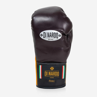 Gants de boxe Di Nardo avec Lacets 16 Oz Bourgogne-jaune-Combat Arena