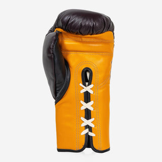 Gants de boxe Di Nardo avec Lacets 16 Oz Bourgogne-jaune-Combat Arena