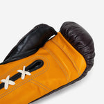 Gants de boxe Di Nardo avec Lacets 16 Oz Bourgogne-jaune-Combat Arena