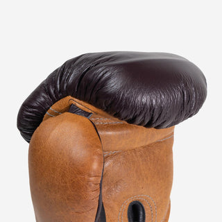 Gants de boxe Di Nardo avec Velcro 12 Oz Bourgogne-cognac-vintage-Combat Arena