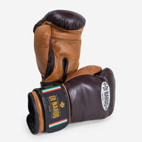 Gants de boxe Di Nardo avec Velcro 12 Oz Bourgogne-cognac-vintage-Combat Arena