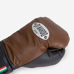 Gants de boxe Di Nardo avec Velcro 12 Oz Marron-noir 