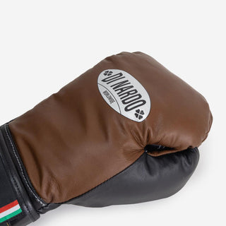 Gants de boxe Di Nardo avec Velcro 12 Oz Marron-noir 