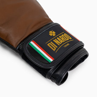 Gants de boxe Di Nardo avec Velcro 12 Oz Marron-noir 