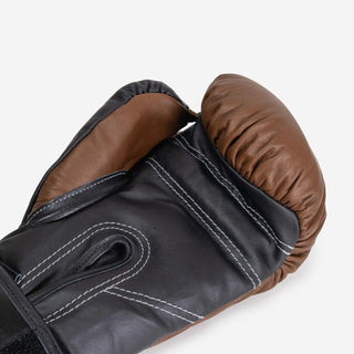Gants de boxe Di Nardo avec Velcro 12 Oz Marron-noir 