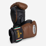 Gants de boxe Di Nardo avec Velcro 12 Oz Marron-noir 