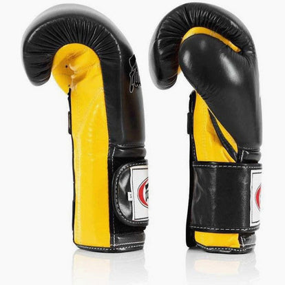 Gants De Boxe Professionnels Campeon - Cuir Véritable Noir Et Or - Différents Poids (8oz à 16oz)