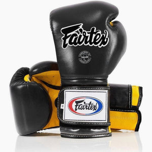 Gants de boxe Fairtex Style mexicain BGV9 Noir-Jaune