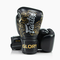 Gants de boxe Fairtex x Glory BGVG3 Noir-or-Combat Arena