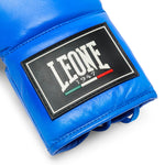 Gants de boxe Leone Shock Pro avec lacets GN057L Bleu 