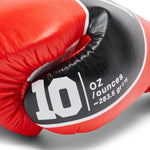 Gants de boxe Leone Shock Pro avec lacets GN057L Rouge 