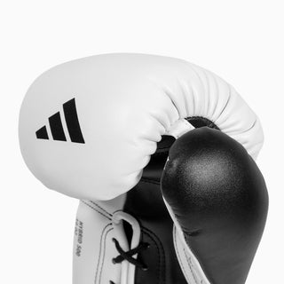 Gants de boxe Adidas Hybrid 500 Pour contre Lacets Noir-blanc 