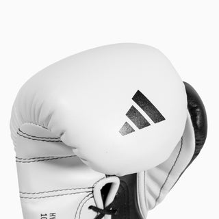 Gants de boxe Adidas Hybrid 500 Pour contre Lacets Noir-blanc 