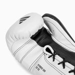 Gants de boxe Adidas Hybrid 500 Pour contre Lacets Noir-blanc 