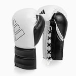 Gants de boxe Adidas Hybrid 500 Pour contre Lacets Noir-blanc 