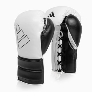 Gants de boxe Adidas Hybrid 500 Pour contre Lacets Noir-blanc 