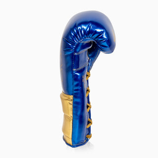 Gants de boxe Adidas Hybrid 500 Pro avec Lacets Bleu-or 