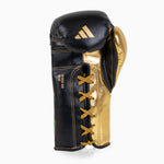 Gants de boxe Adidas Hybrid 500 Pro avec Lacets Noir-or 