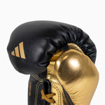 Gants de boxe Adidas Hybrid 500 Pro avec Lacets Noir-or 