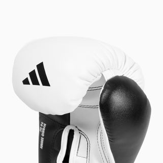 Gants de boxe Adidas Hybrid 500 Pour contre Velcro Noir-blanc 