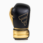 Gants de boxe Adidas Hybrid 500 Pour contre Velcro Noir-or 