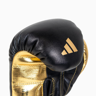 Gants de boxe Adidas Hybrid 500 Pour contre Velcro Noir-or 