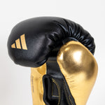 Gants de boxe Adidas Hybrid 500 Pour contre Velcro Noir-or 