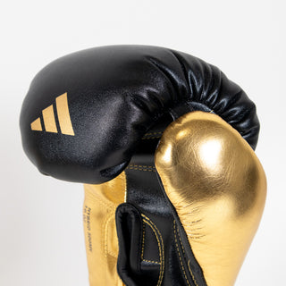 Gants de boxe Adidas Hybrid 500 Pour contre Velcro Noir-or 