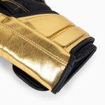 Gants de boxe Adidas Hybrid 500 Pour contre Velcro Noir-or 