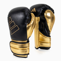 Gants de boxe Adidas Hybrid 500 Pour contre Velcro Noir-or 
