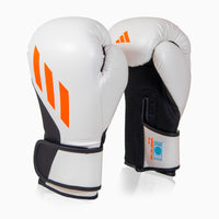Gants de boxe Adidas Speed Tilt 200 WAKO 10 Oz Blanc-noir-rouge 