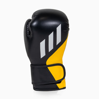 Gants de boxe Adidas Speed Tilt 200 WAKO 10 Oz Noir-jaune-blanc 