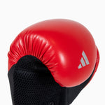 Gants de boxe Adidas Speed Tilt 200 WAKO 10 Oz Rouge-noir-argent 