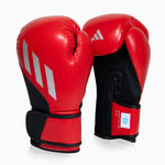 Gants de boxe Adidas Speed Tilt 200 WAKO 10 Oz Rouge-noir-argent 