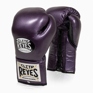 Gants de boxe Cleto Reyes Professionnel CB2 Violet avec lacets 