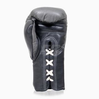 Gants de boxe Di Nardo avec lacets 16 Oz Gris-noir 