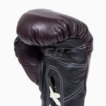 Gants de boxe Di Nardo avec lacets Bourgogne-Noir 14 oz 