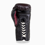 Gants de boxe Di Nardo avec lacets Bourgogne Noir 