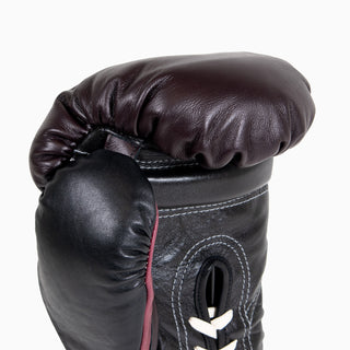 Gants de boxe Di Nardo avec lacets Bourgogne Noir 
