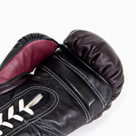 Gants de boxe Di Nardo avec lacets Bourgogne Noir 
