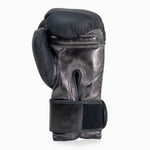 Gants de boxe Di Nardo avec Velcro 12 Oz Noir-argent foncé 