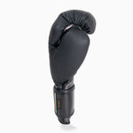 Gants de boxe Di Nardo avec Velcro 12 Oz Noir-argent foncé 