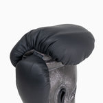 Gants de boxe Di Nardo avec Velcro 12 Oz Noir-argent foncé 