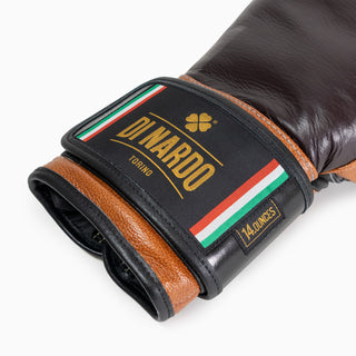 Gants de boxe Di Nardo avec Velcro 14 Oz Bourgogne-cognac 