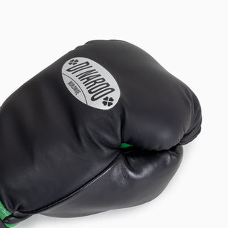 Gants de boxe Di Nardo avec Velcro 14 Oz Noir-vert 